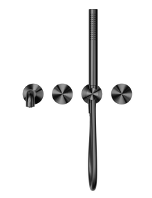 Opal Progressive Shower System Separate Plate With Spout 230mm Graphite