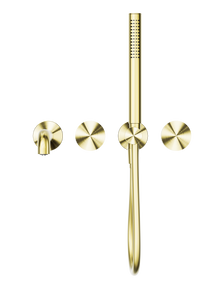 Opal Progressive Shower System Separate Plate With Spout 250mm Brushed Gold