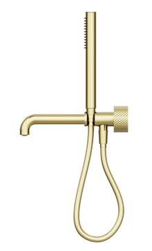 Opal Progressive Shower System Separate Plate With Spout 250mm Brushed Gold
