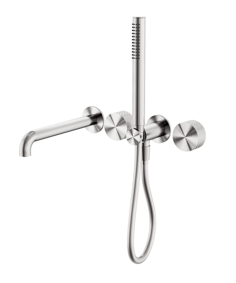 Opal Progressive Shower System Separate Plate With Spout 250mm Brushed Nickel