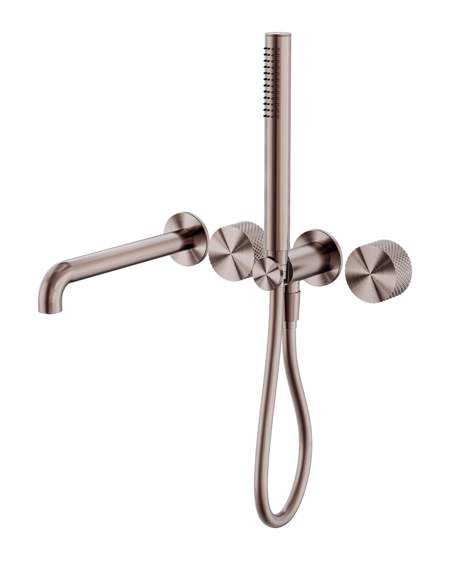 Opal Progressive Shower System Separate Plate With Spout 250mm Brushed Bronze