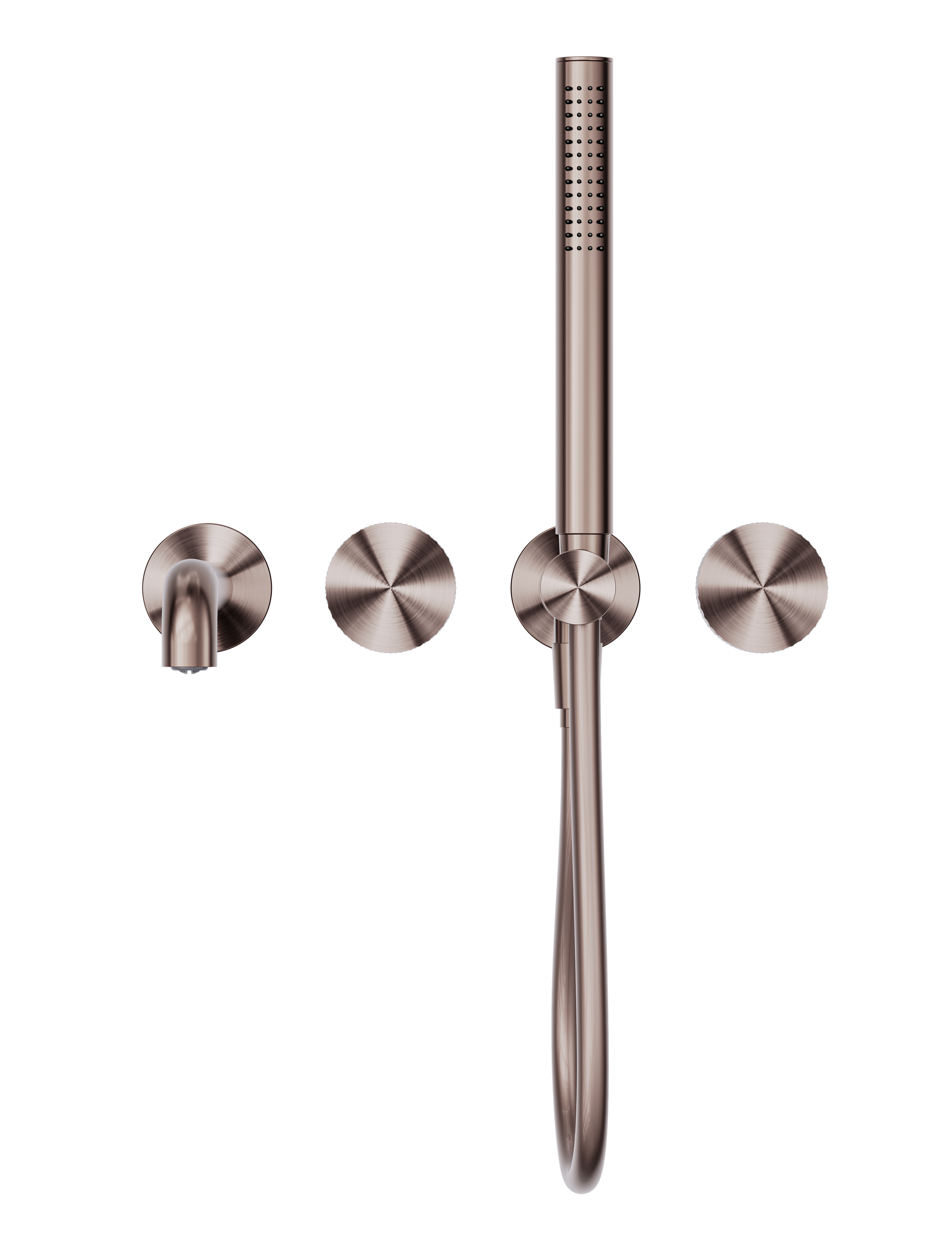 Opal Progressive Shower System Separate Plate With Spout 250mm Brushed Bronze