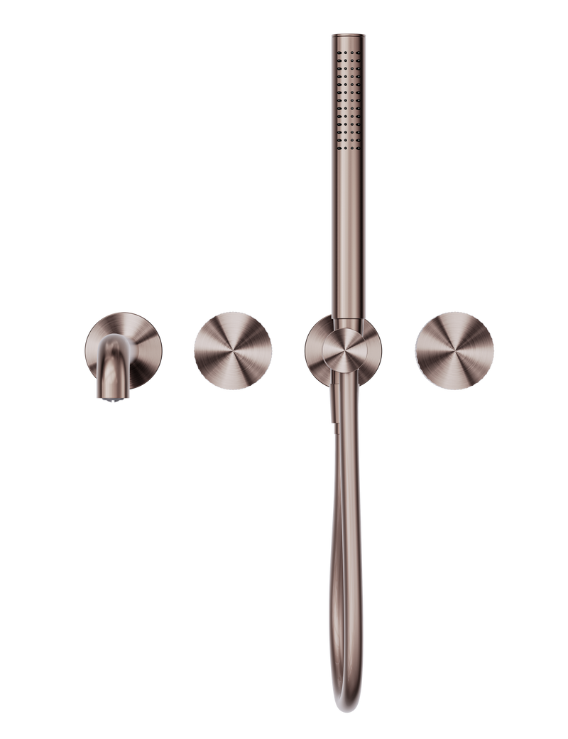 Opal Progressive Shower System Separate Plate With Spout 250mm Brushed Bronze