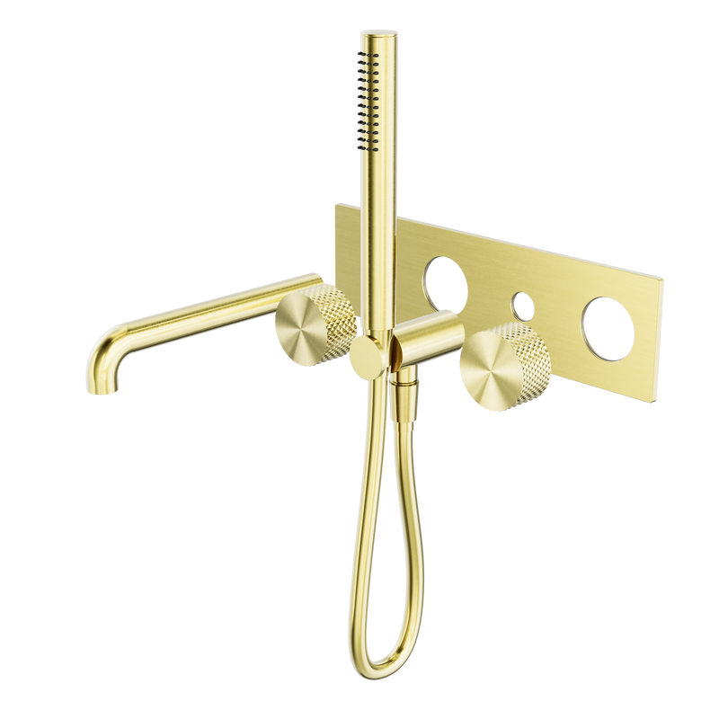 Opal Progressive Shower System With Spout 230mm Trim Kits Only Brushed Gold
