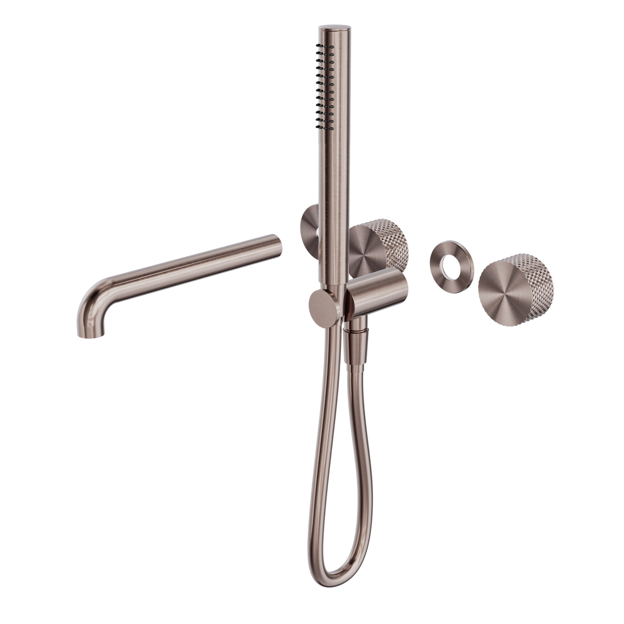 Opal Progressive Shower System Separate Plate With Spout 230mm Trim Kits Only Brushed Bronze