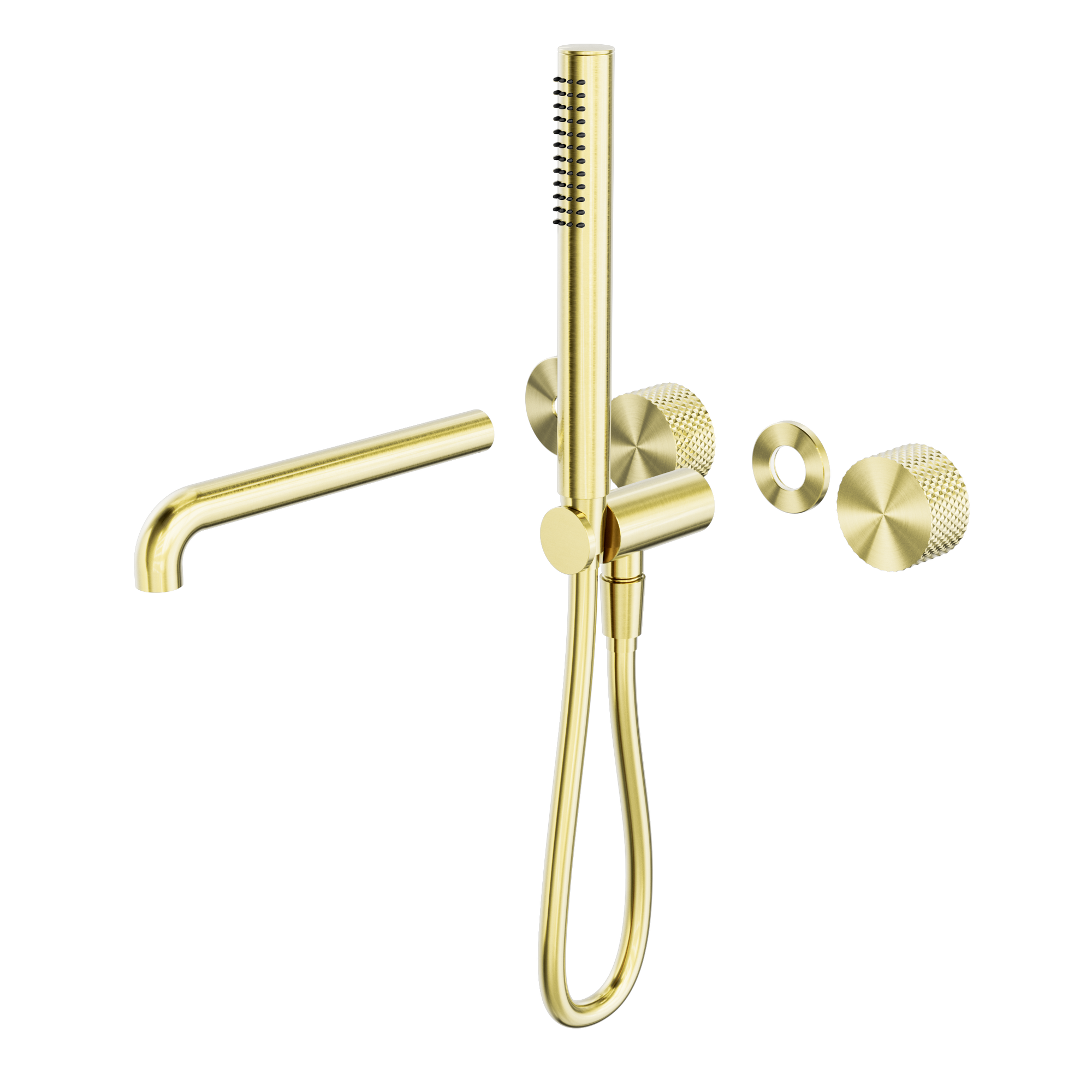 Opal Progressive Shower System Separate Plate With Spout 250mm Trim Kits Only Brushed Gold