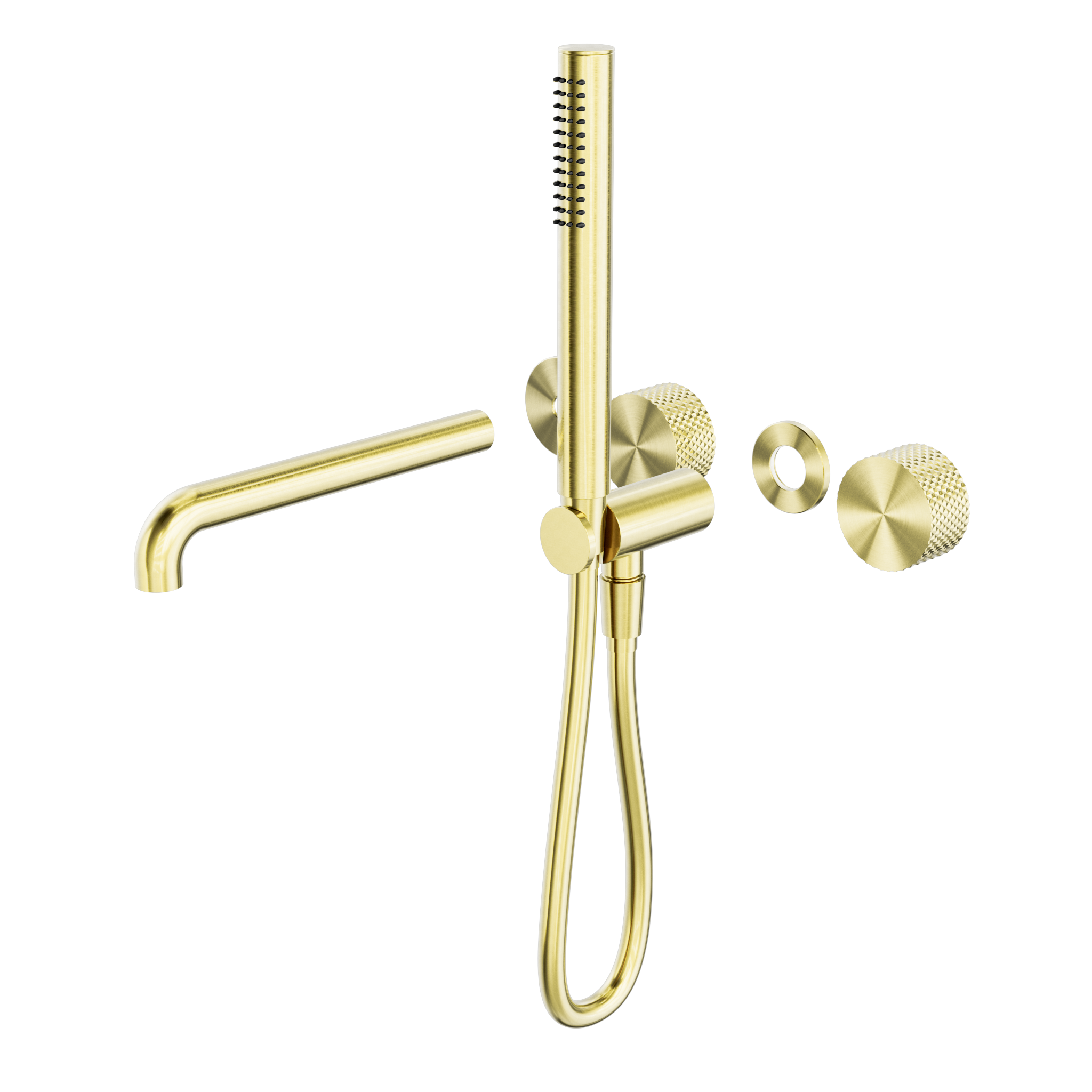 Opal Progressive Shower System Separate Plate With Spout 250mm Trim Kits Only Brushed Gold