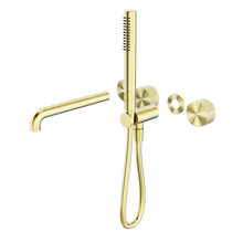 Opal Progressive Shower System Separate Plate With Spout 250mm Trim Kits Only Brushed Gold