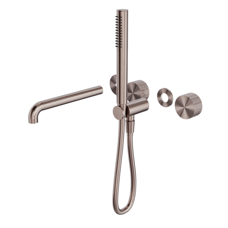 Opal Progressive Shower System Separate Plate With Spout 250mm Trim Kits Only Brushed Bronze