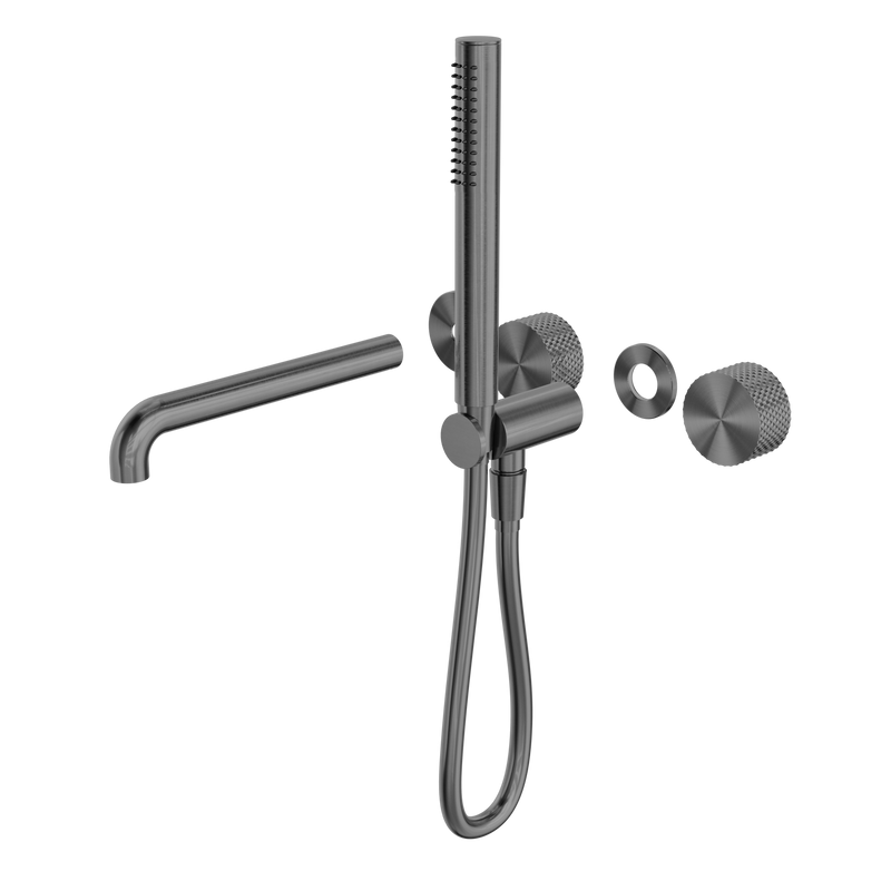 Opal Progressive Shower System Separate Plate With Spout 250mm Trim Kits Only Graphite