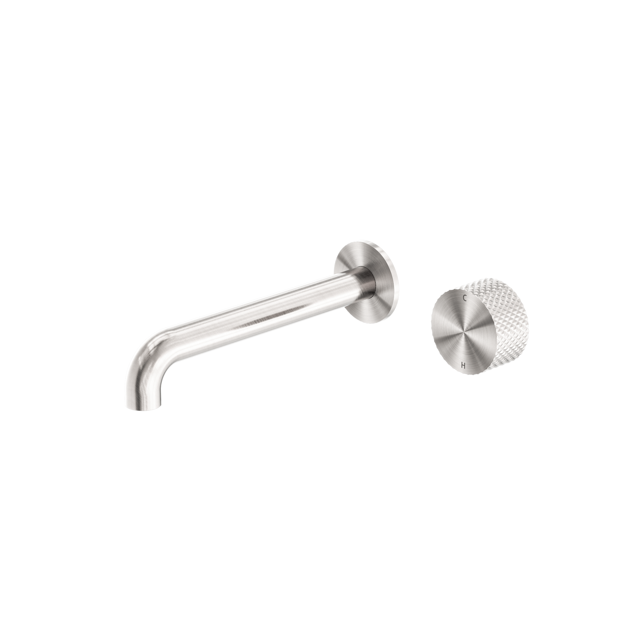 Opal Progressive Wall Basin/Bath Set 230mm Brushed Nickel