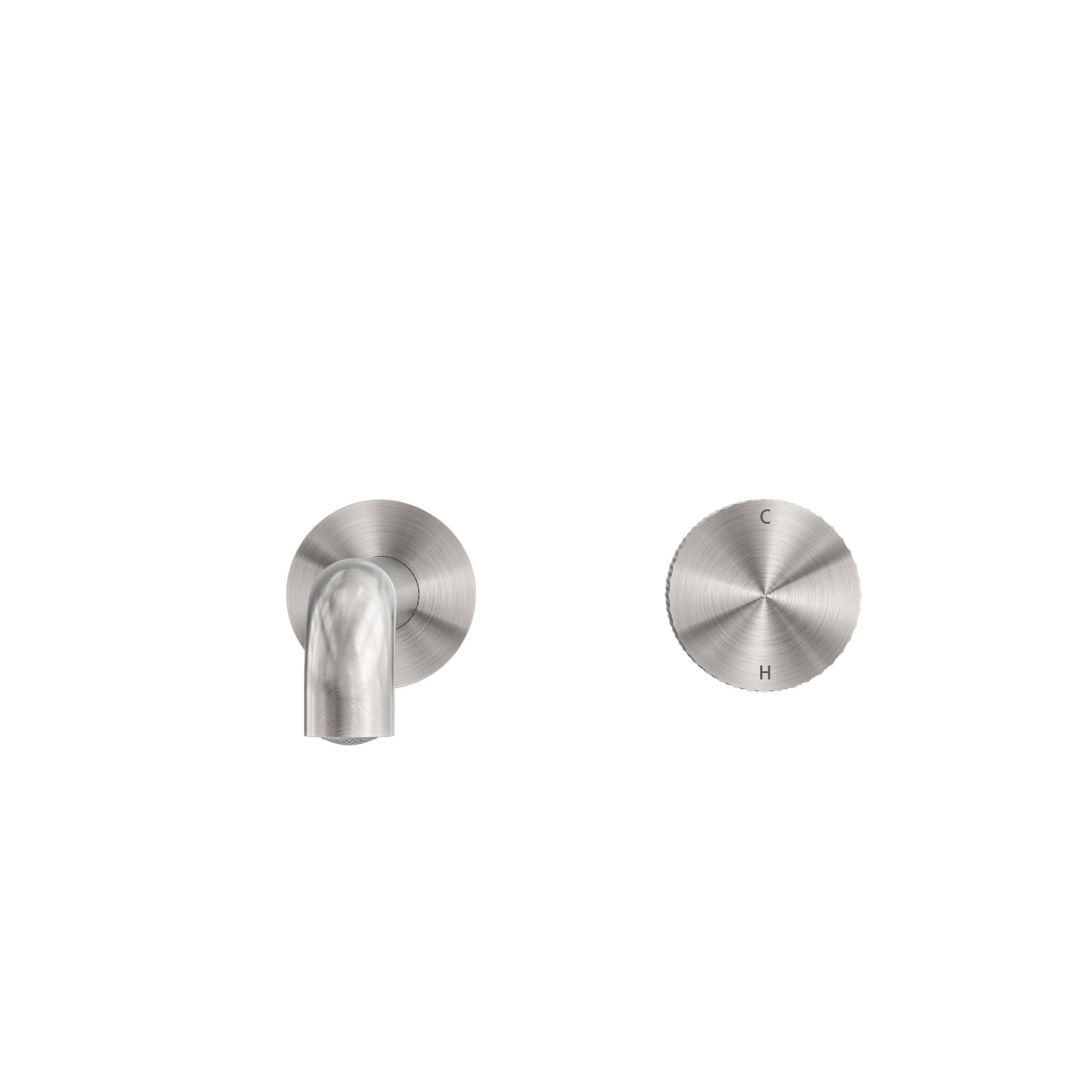 Opal Progressive Wall Basin/Bath Set 185mm Brushed Nickel