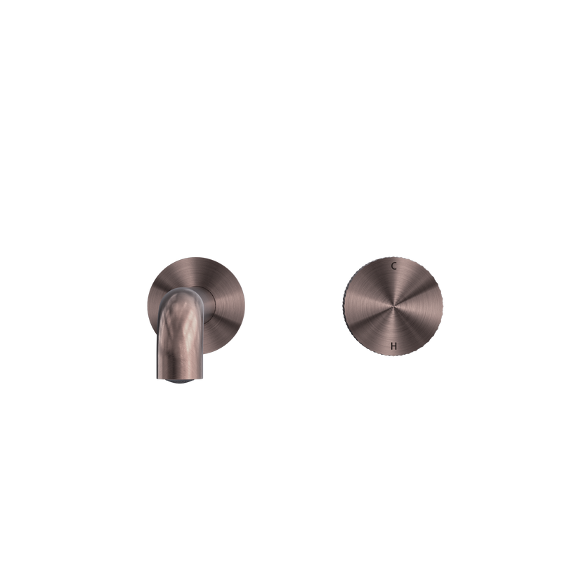 Opal Progressive Wall Basin/Bath Set 185mm Brushed Bronze