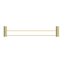 Opal Double Towel Rail 600mm Brushed Gold
