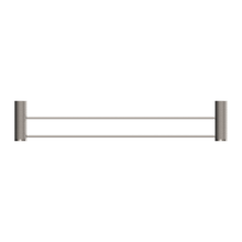 Opal Double Towel Rail 600mm Brushed Nickel