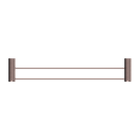 Opal Double Towel Rail 600mm Brushed Bronze