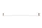 Opal Single Towel Rail 800mm Brushed Nickel