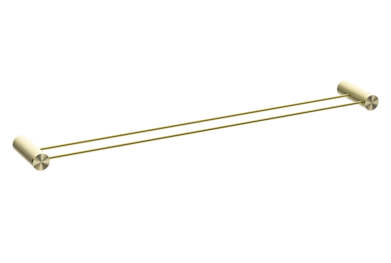 Opal Double Towel Rail 800mm Brushed Gold