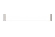Opal Double Towel Rail 800mm Brushed Nickel