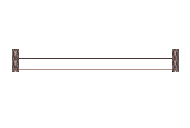 Opal Double Towel Rail 800mm Brushed Bronze