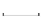 Opal Single Towel Rail 800mm Graphite