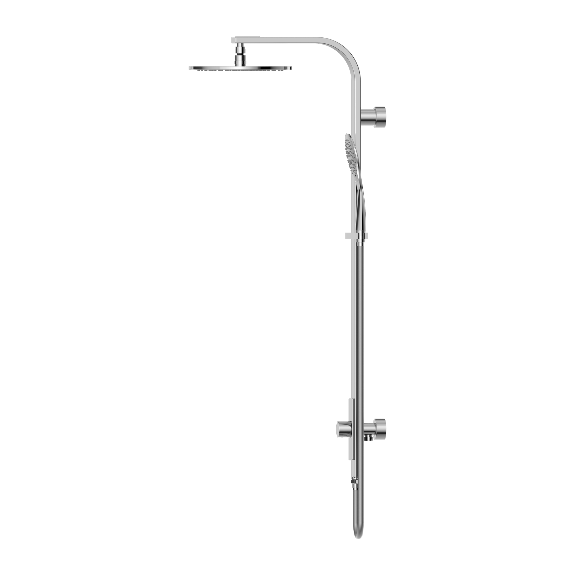Astra Rain Round Twin Shower Single Hose Chrome