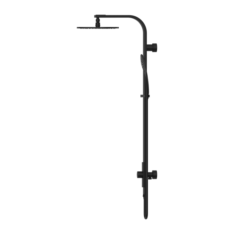 Astra Rain Round Twin Shower Single Hose Matte Black