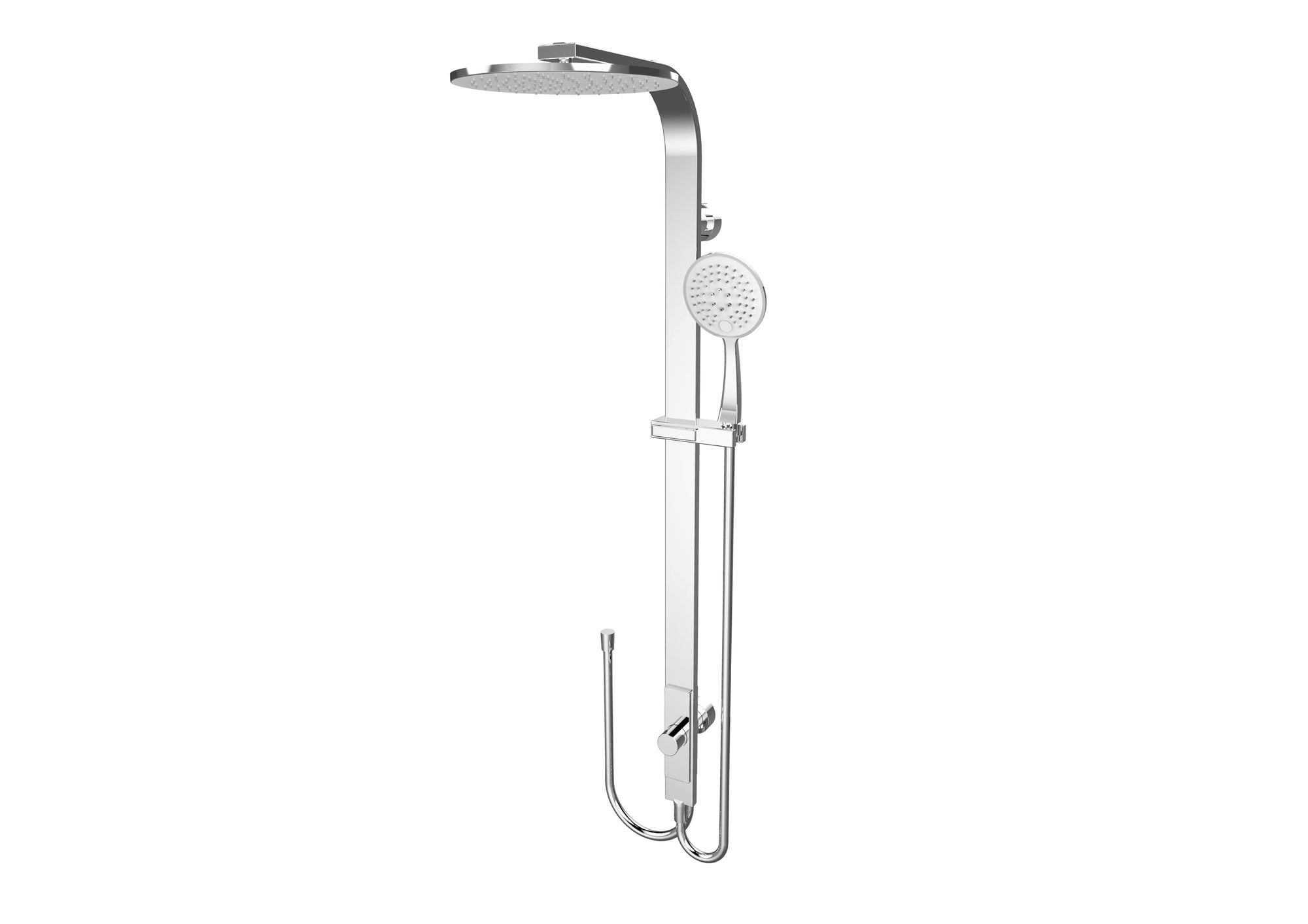 Astra Rain Round Twin Shower Double Hose Chrome