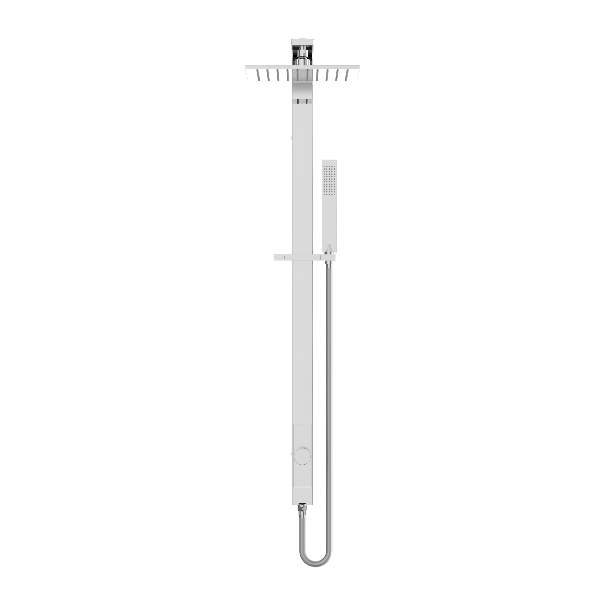 Astra Rain Square Twin Shower Single Hose Chrome