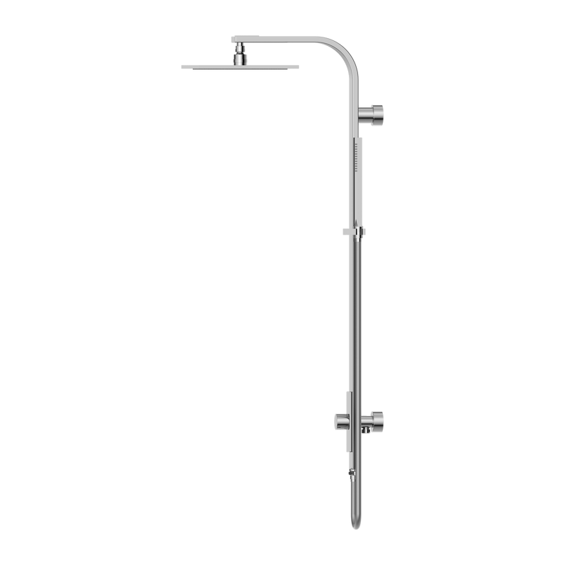 Astra Rain Square Twin Shower Single Hose Chrome