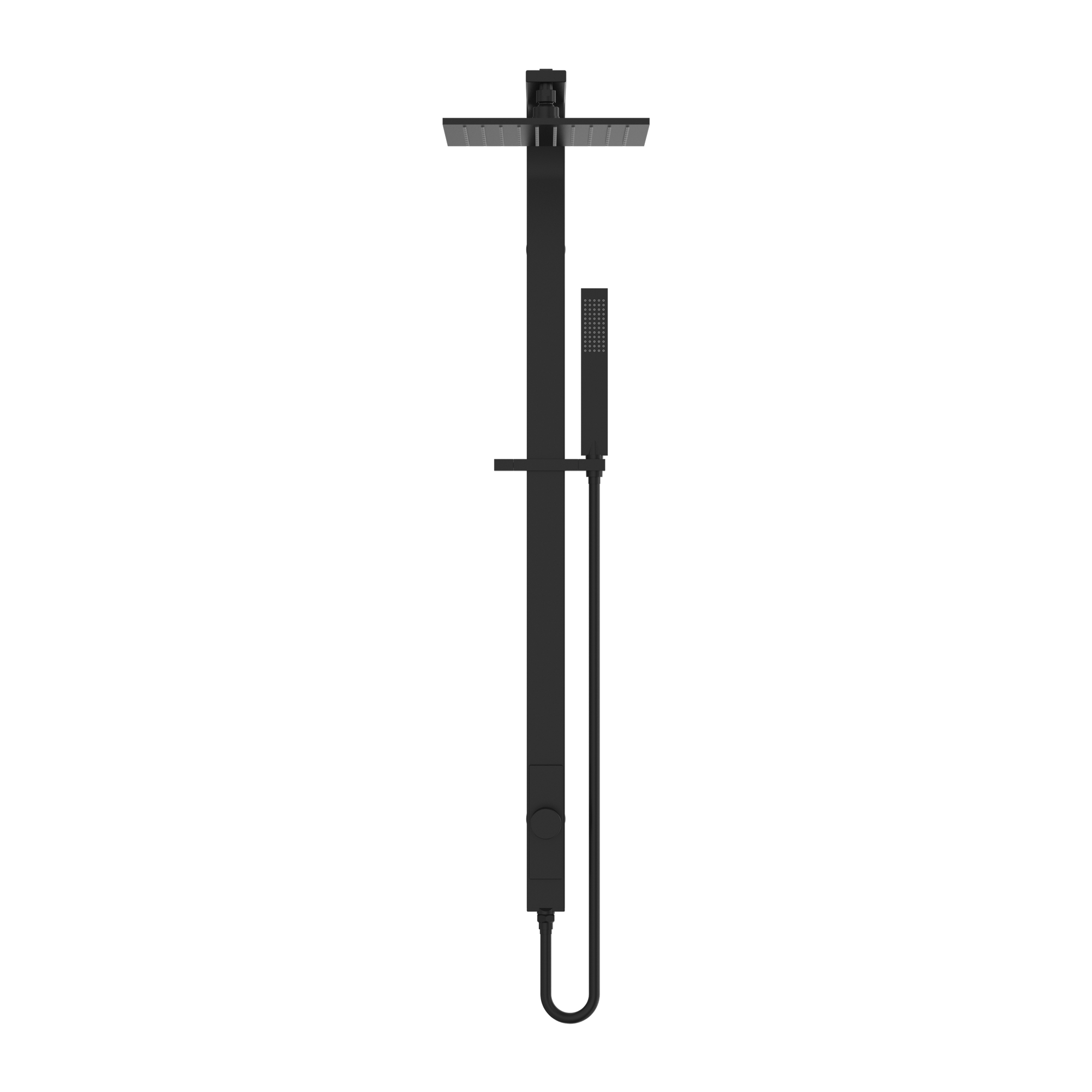 Astra Rain Square Twin Shower Single Hose Matte Black