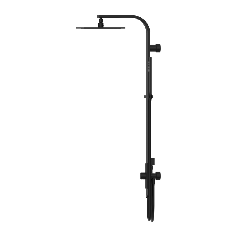 Astra Rain Square Twin Shower Double Hose Matte Black