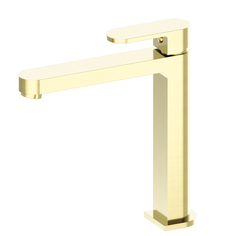 Ecco Tall Basin Mixer Brushed Gold