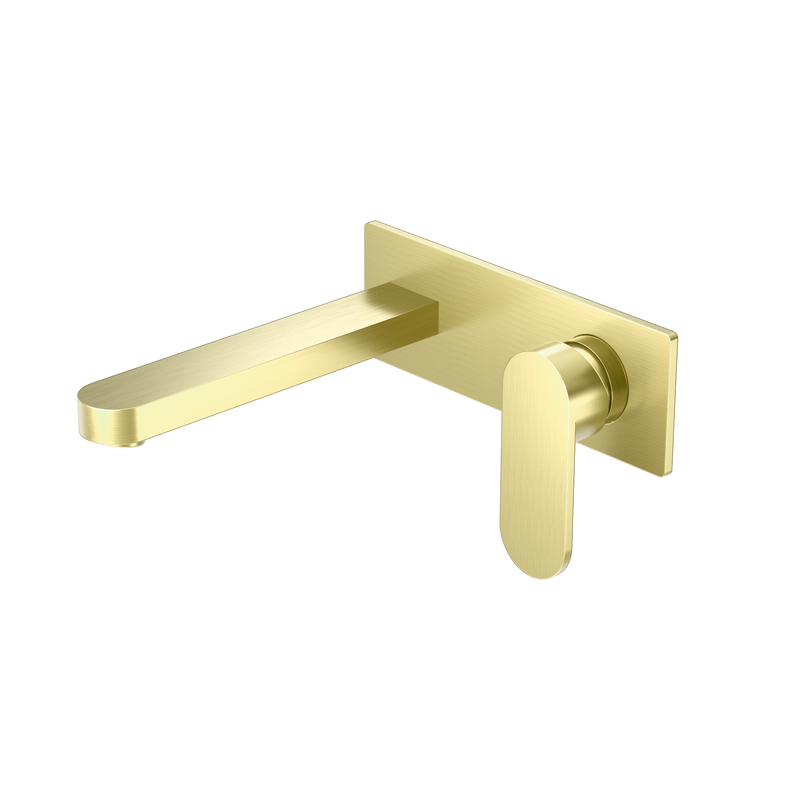 Ecco Wall Basin/Bath Mixer Brushed Gold