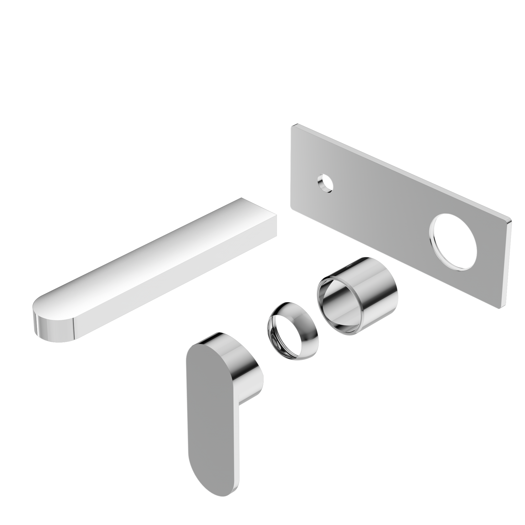 Ecco Wall Basin/Bath Mixer Trim Kits Only Chrome