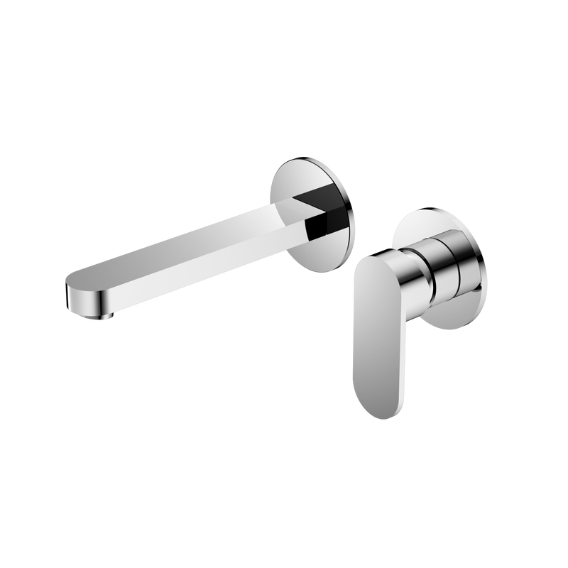 Ecco Wall Basin/Bath Mixer Separate Back Plate Chrome