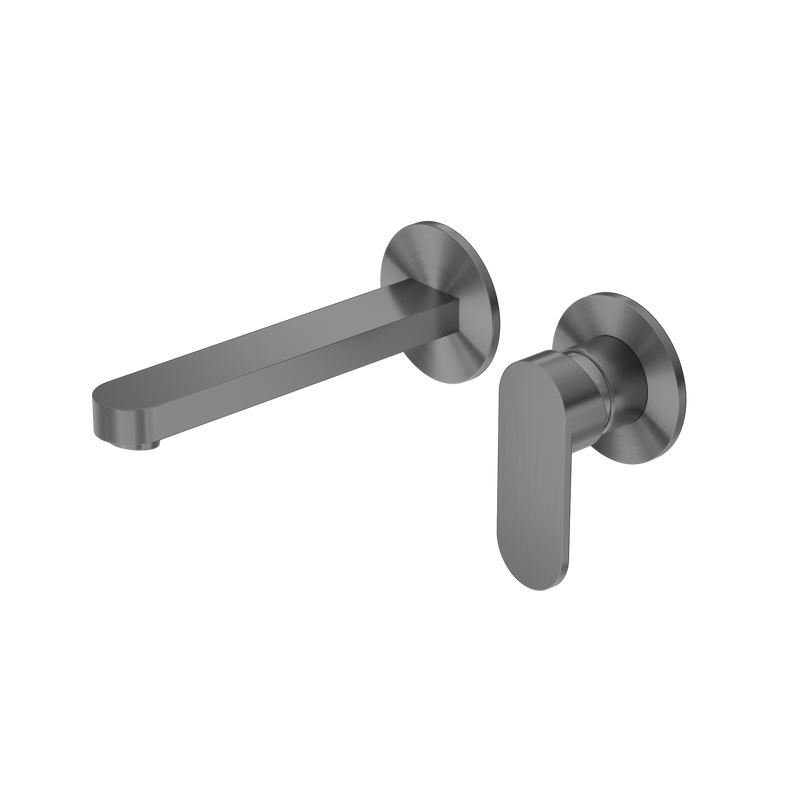 Ecco Wall Basin/Bath Mixer Separate Back Plate Gun Metal