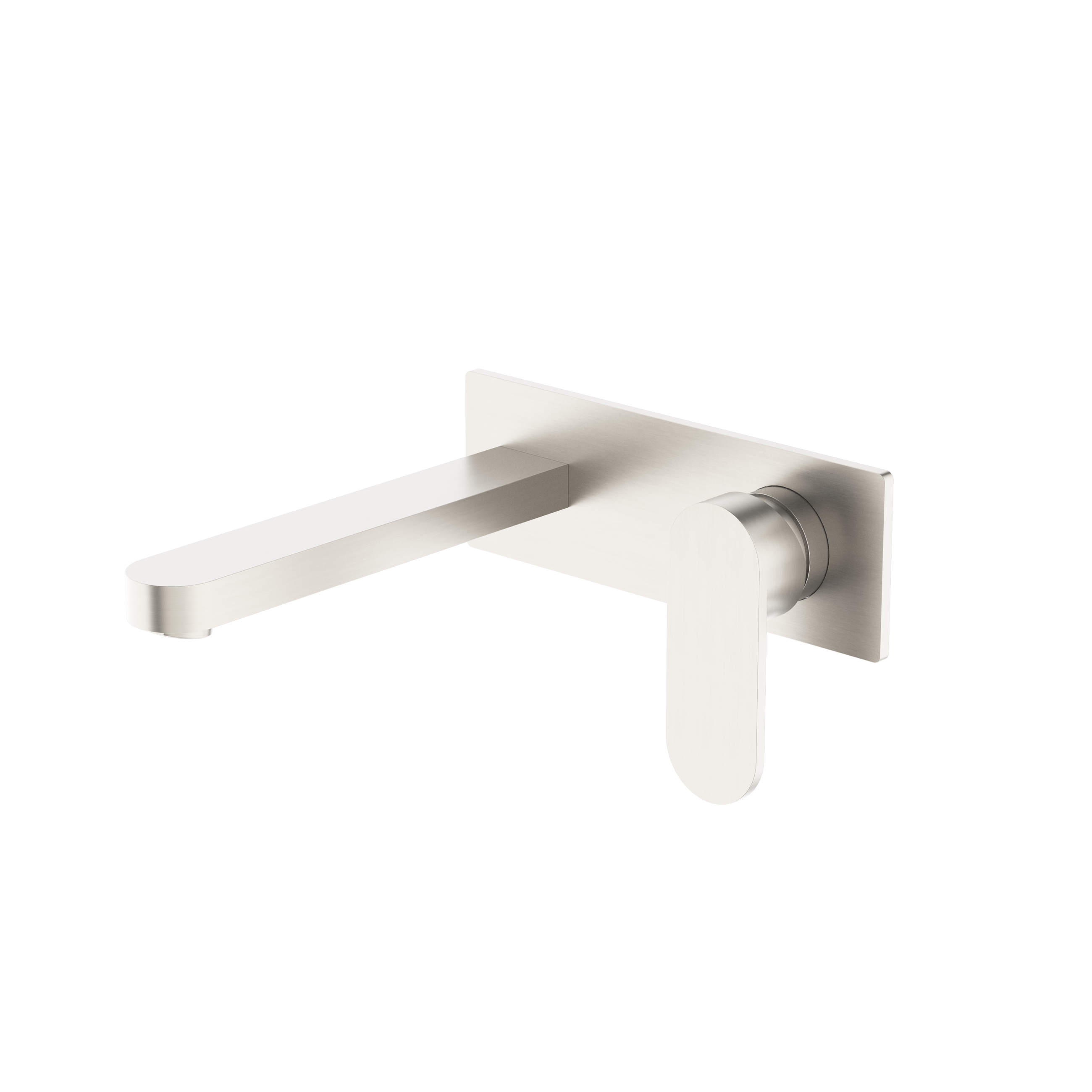 Ecco Wall Basin/Bath Mixer Brushed Nickel