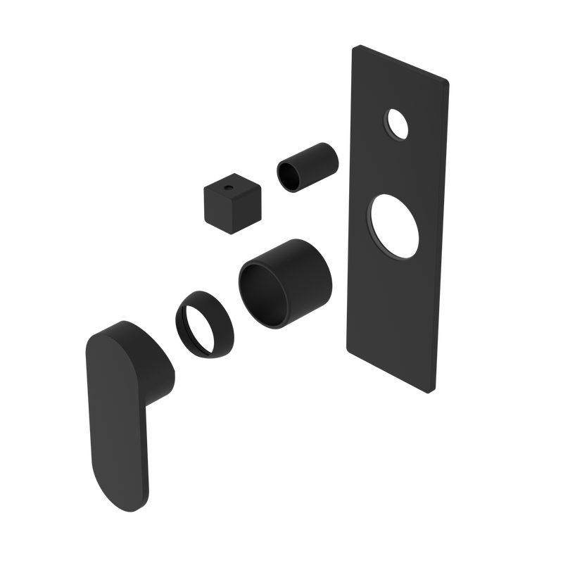 Ecco Shower Mixer With Diverter Trim Kits Only Matte Black