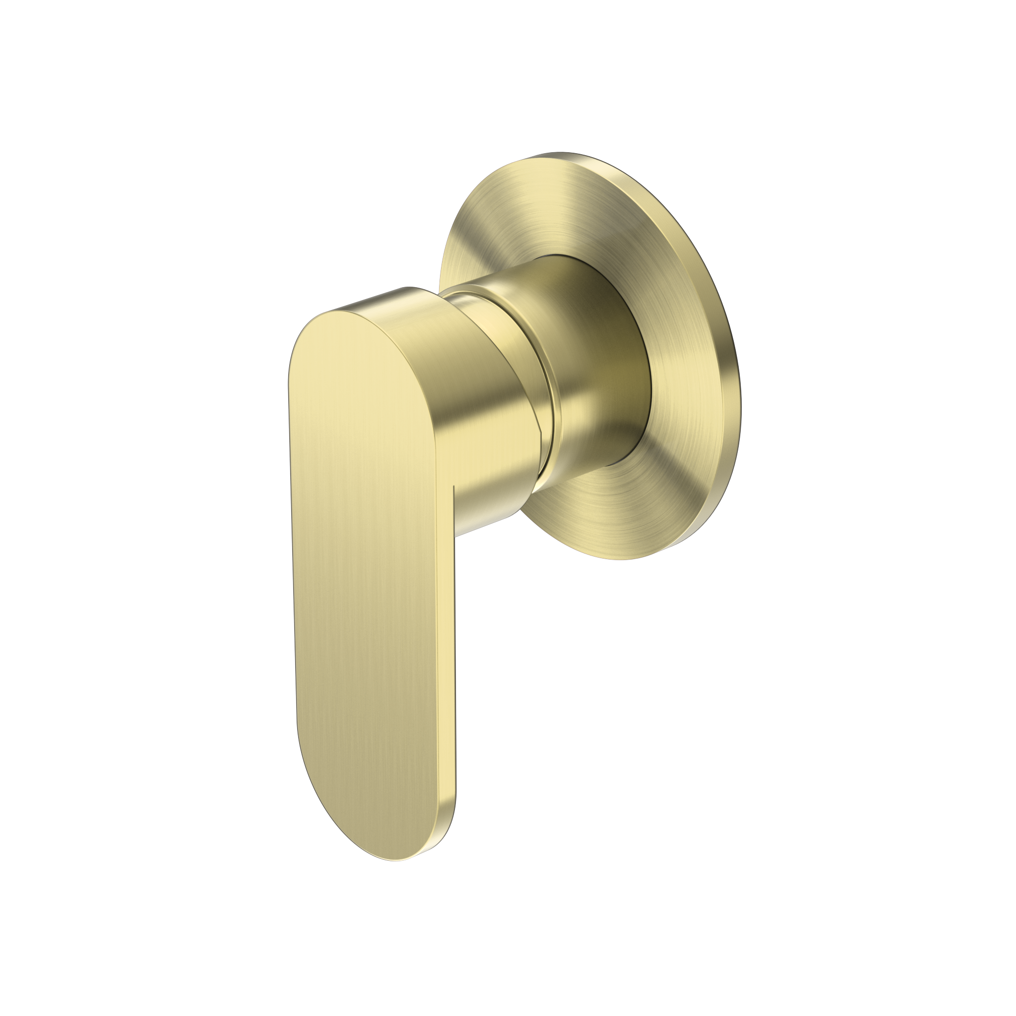 Ecco Shower Mixer 80mm Round Plate Brushed Gold
