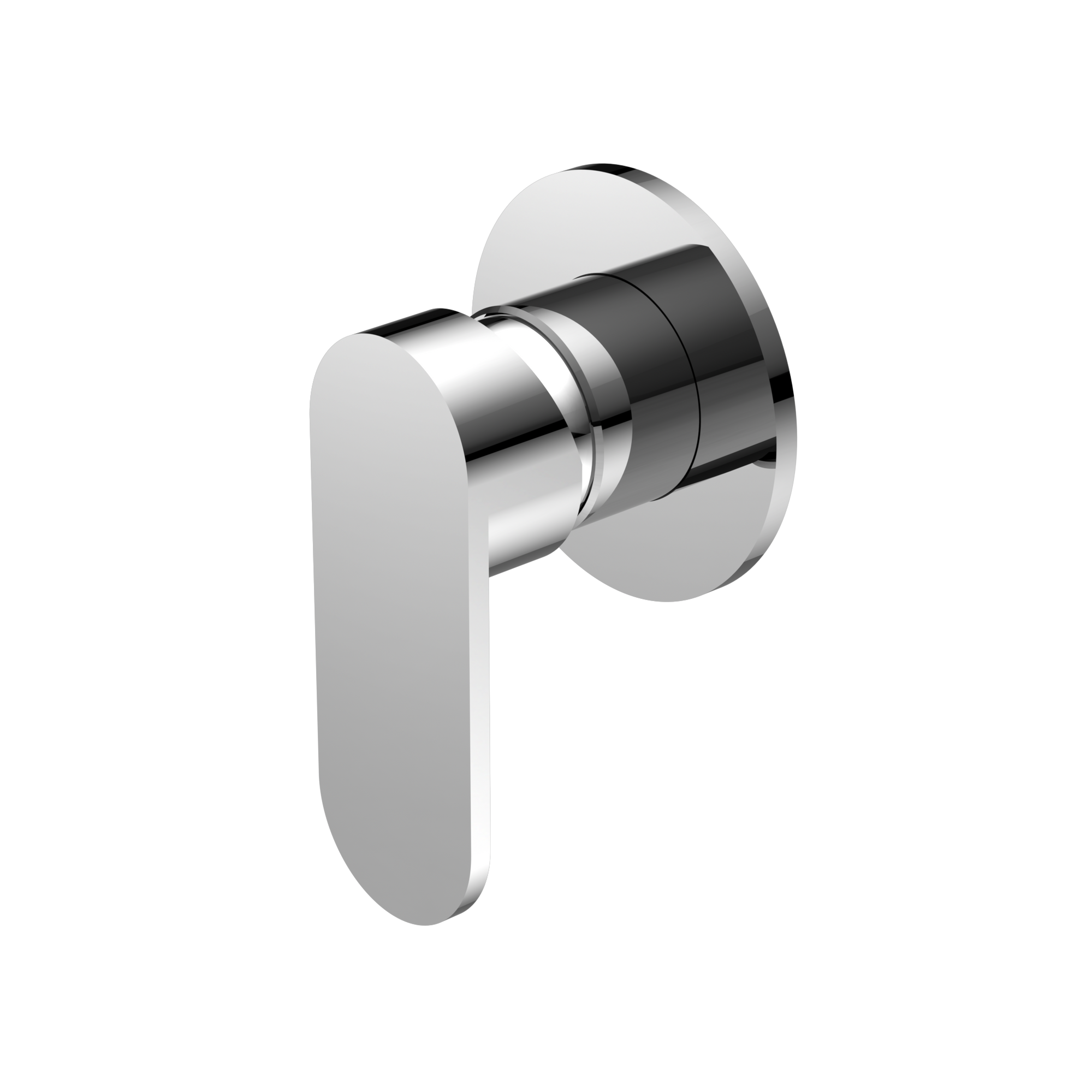Ecco Shower Mixer 80mm Round Plate Chrome