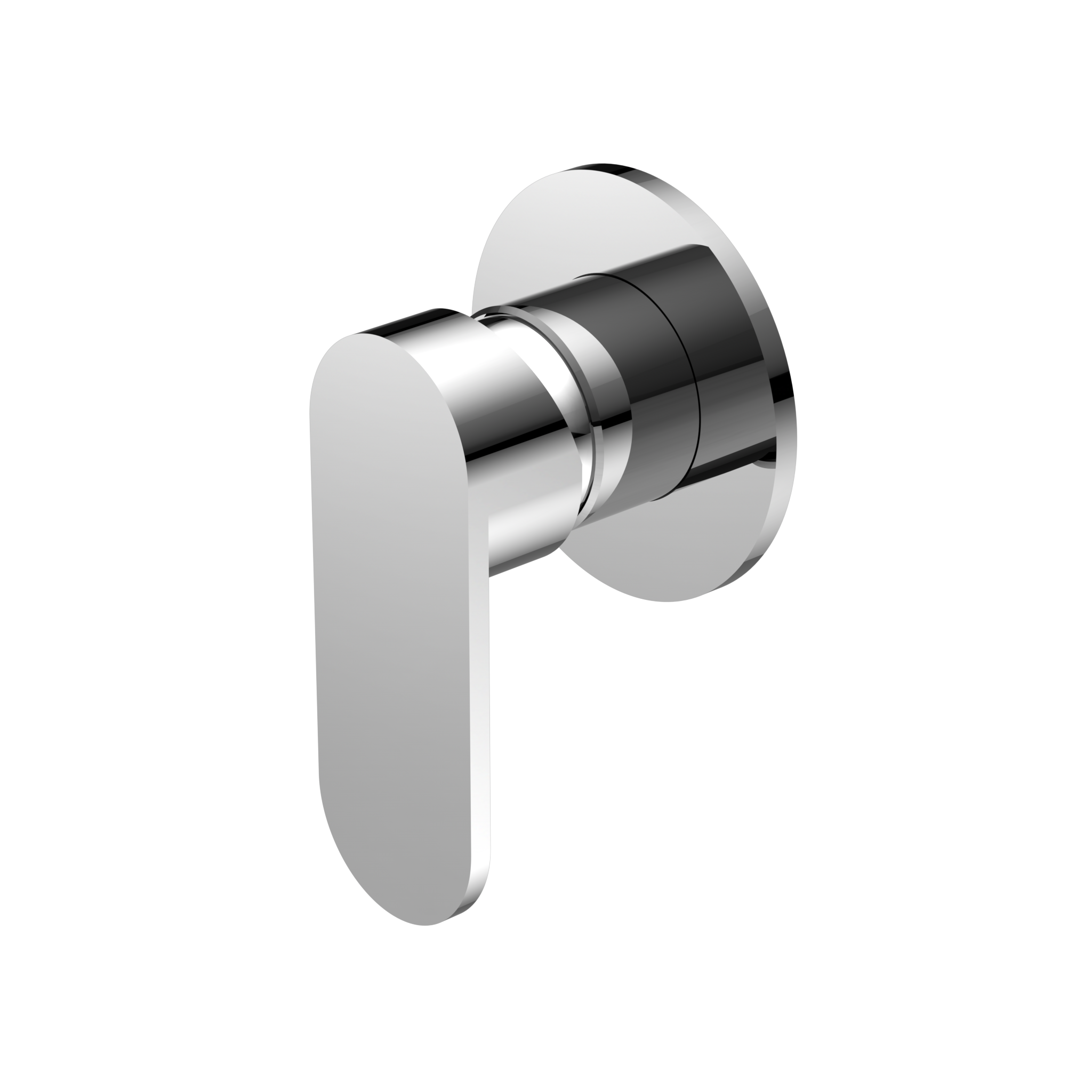 Ecco Shower Mixer 80mm Round Plate Chrome