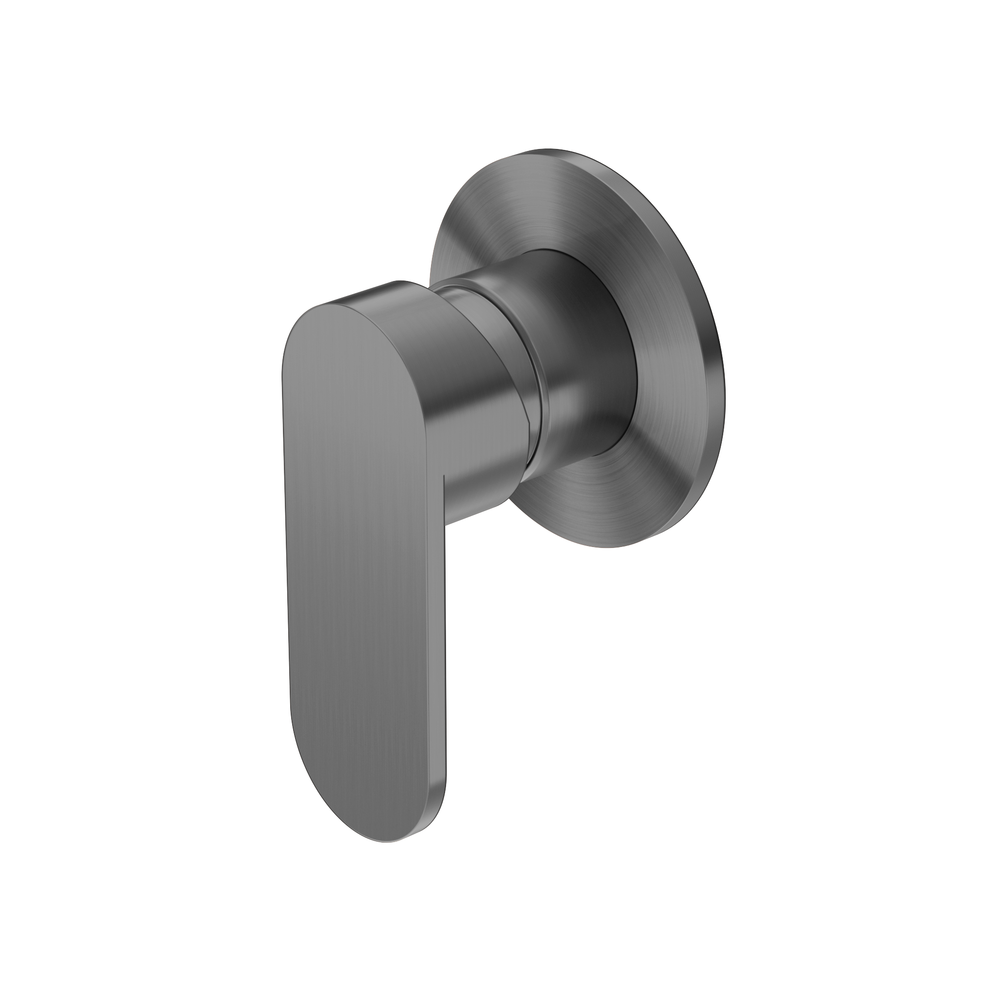 Ecco Shower Mixer 80mm Round Plate Gun Metal