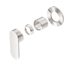 Ecco Shower Mixer 80mm Round Plate Trim Kits Only Brushed Nickel