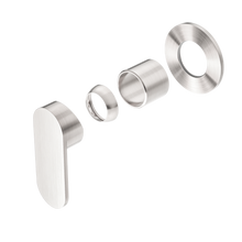 Ecco Shower Mixer 80mm Round Plate Trim Kits Only Brushed Nickel