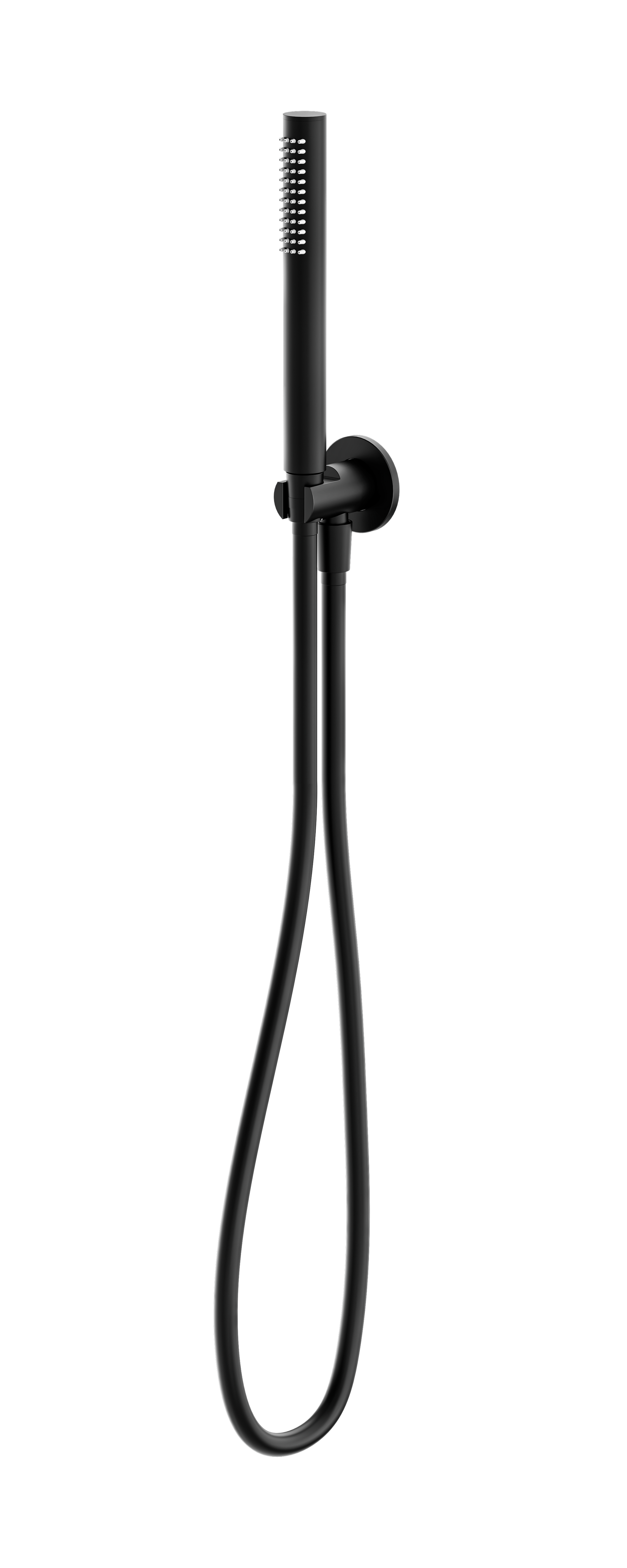 Slim Shower On Bracket Matte Black