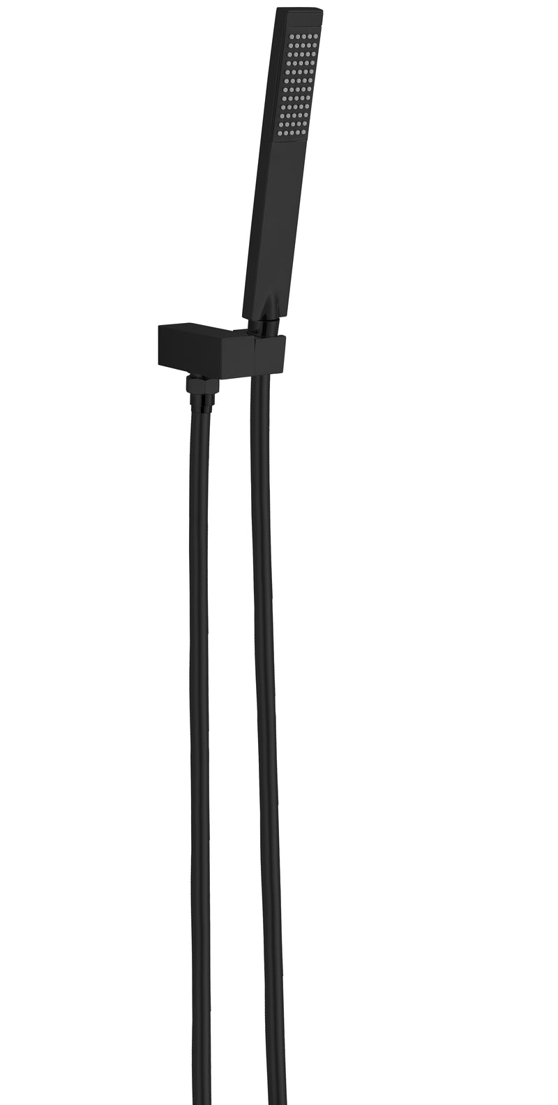Square Shower On Bracket Matte Black