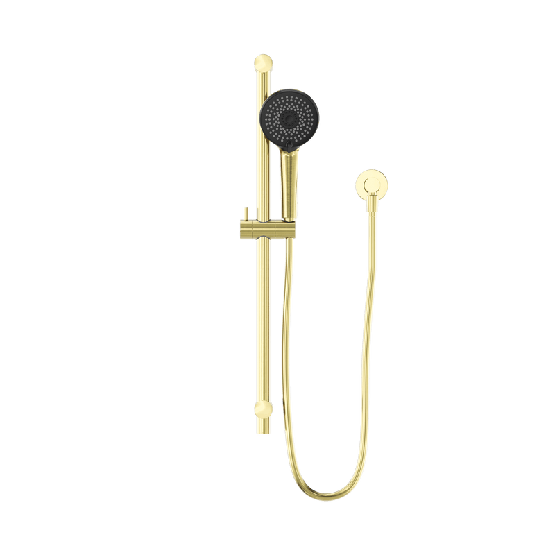 Round Metal Project Rail Shower Brushed Gold