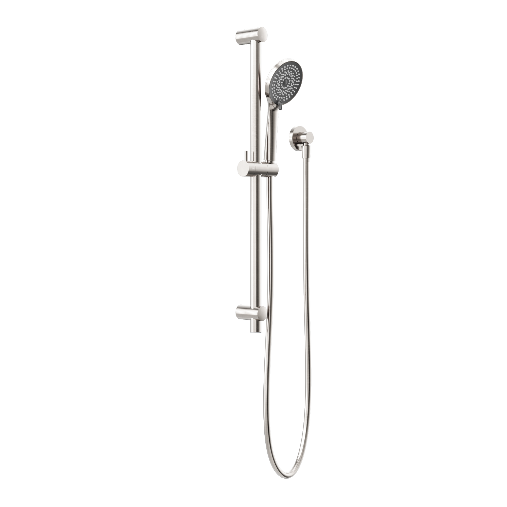 Round Metal Project Rail Shower Brushed Nickel