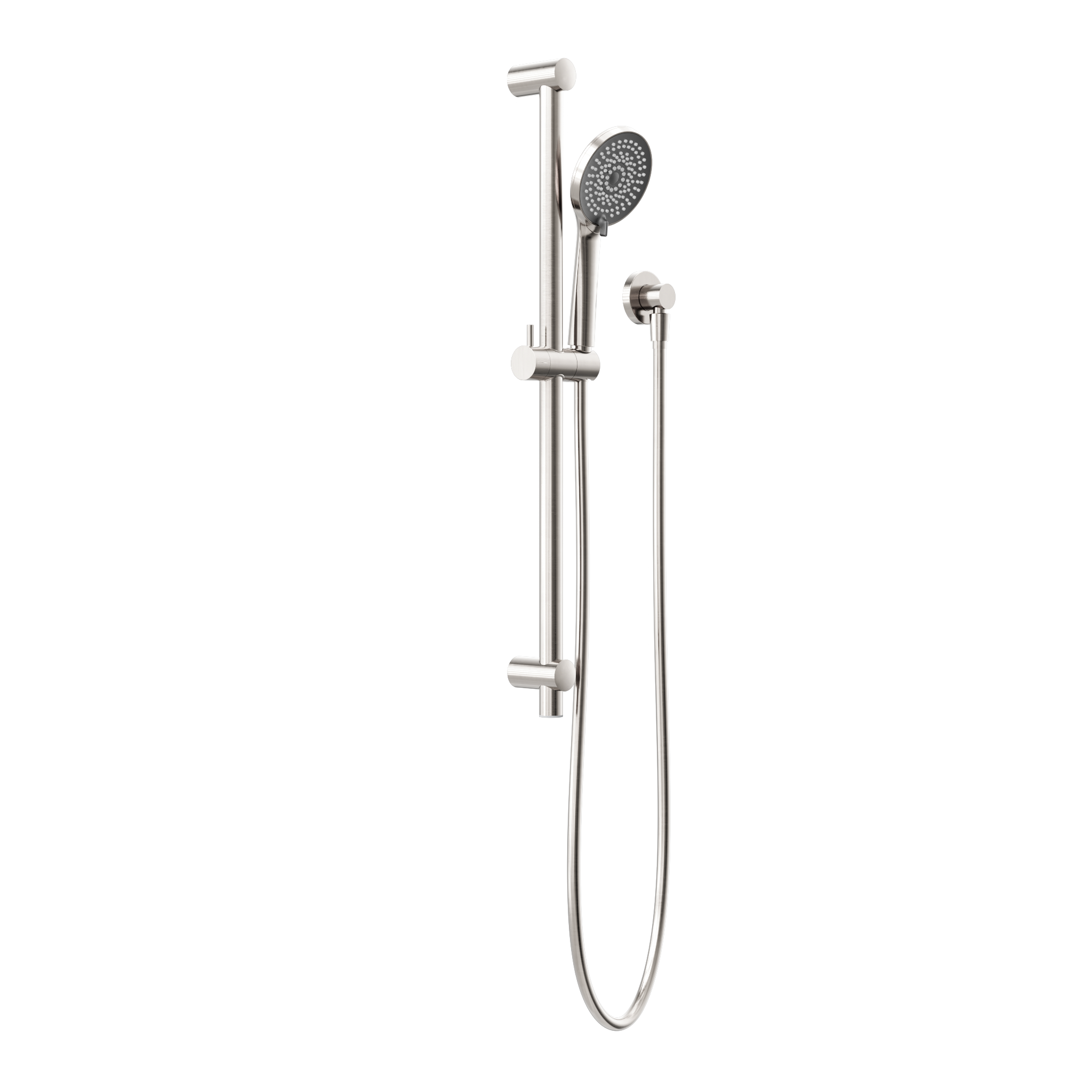 Round Metal Project Rail Shower Brushed Nickel